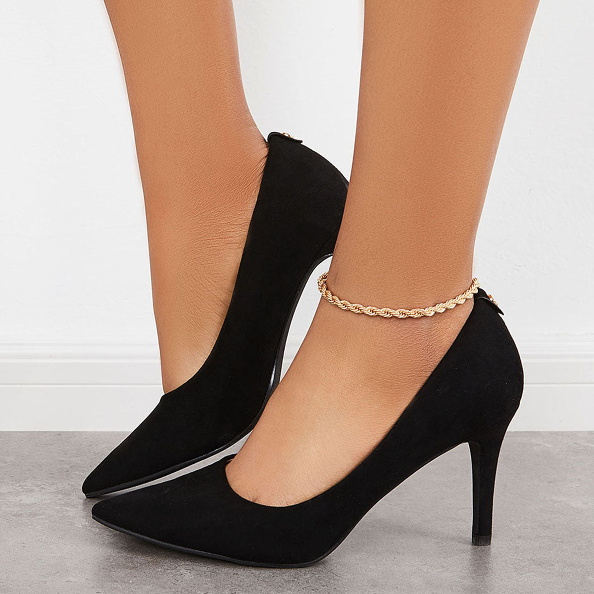 Pointed Toe Plain Stiletto High Heels Office Dress Pumps