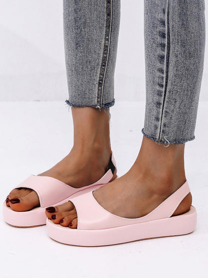 PU Leather Open-toe Sandals