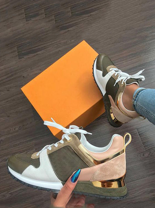 Thick Soled Lace Up Sneakers