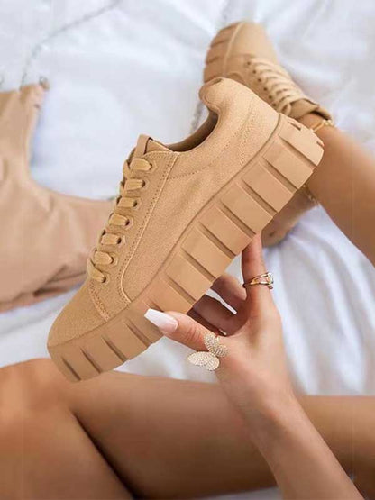 Low Platform Canvas Sneakers