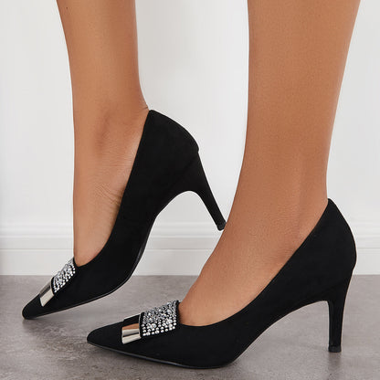 Pointed Toe Stilettos High Heel Dress Pumps Shoes