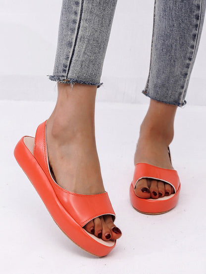 PU Leather Open-toe Sandals