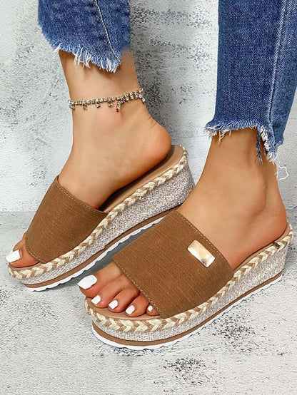 Thick Soled Wedge Sandals