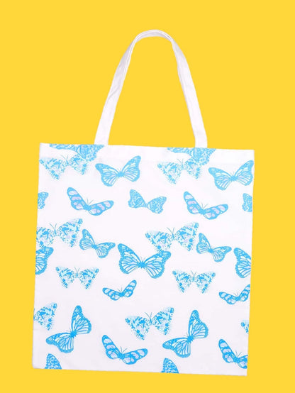 binfenxie - Butterfly Graphic Shopper Bag  - Women Tote Bags