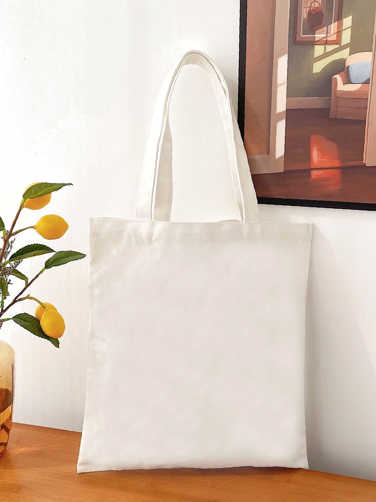 binfenxie - Minimalist Large Capacity Canvas Shopper Bag  - Women Tote Bags