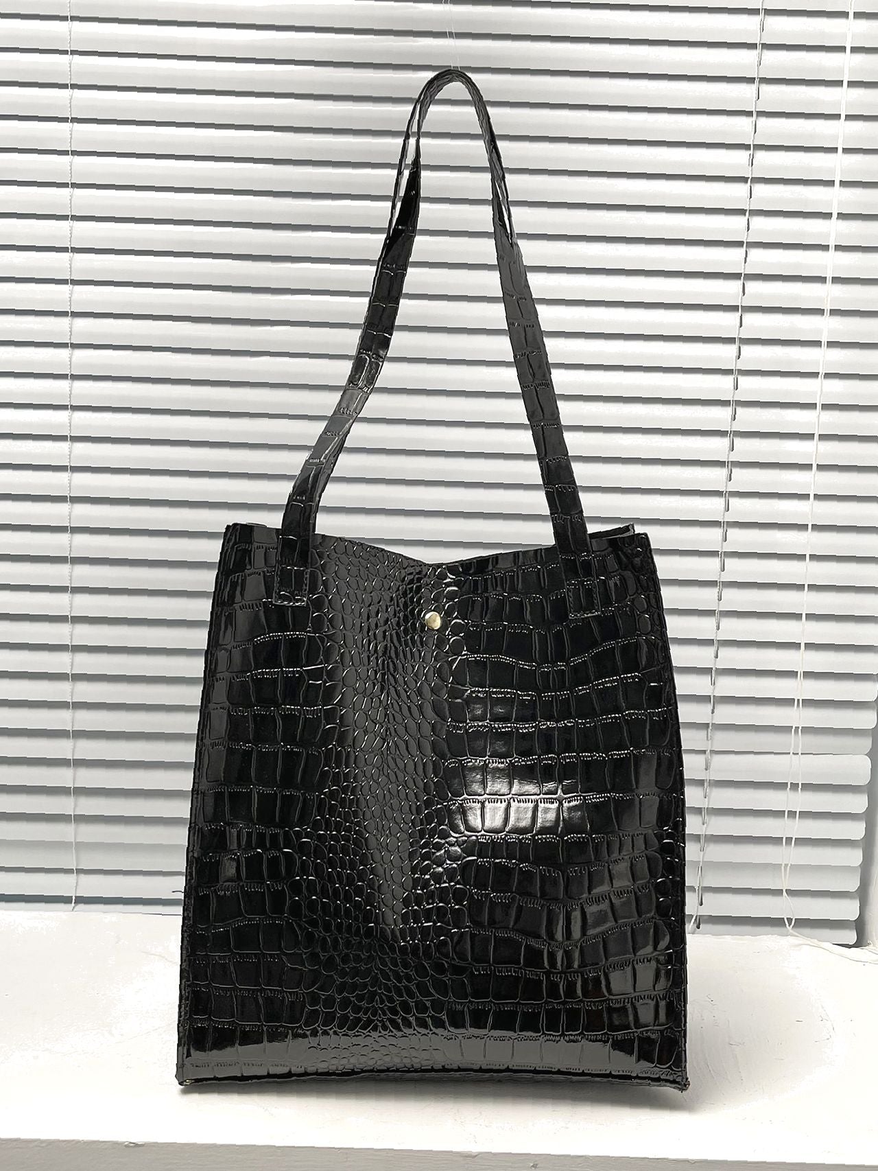 binfenxie - Crocodile Embossed Tote Bag  - Women Tote Bags