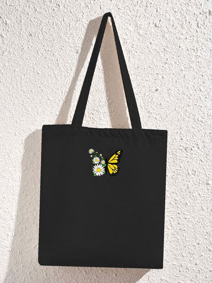 binfenxie - Butterfly Graphic Shopper Bag  - Women Tote Bags