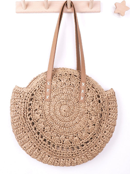 binfenxie - Straw Circle Bag  - Women Tote Bags