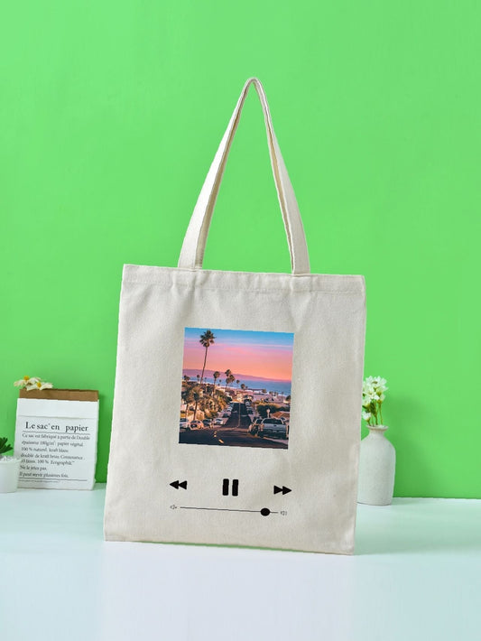 binfenxie - Landscape Graphic Shopper Bag  - Women Tote Bags