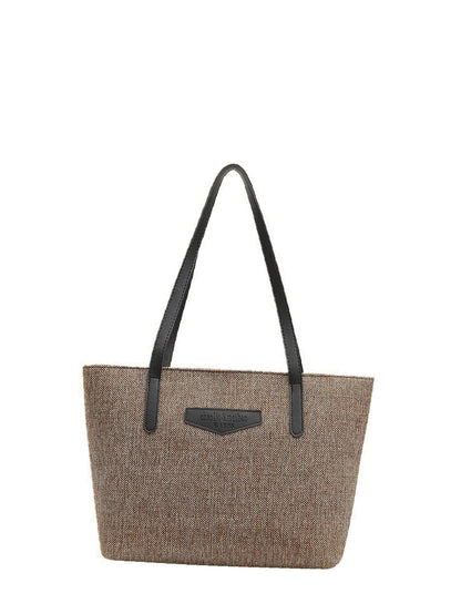 binfenxie - Letter Patch Tote Bag  - Women Tote Bags