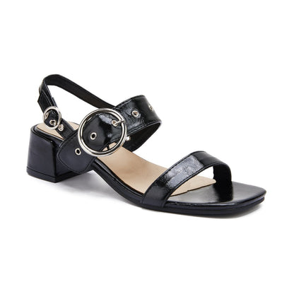 Women's Ankle Adjustable Buckle Closure Low Heel Sandals