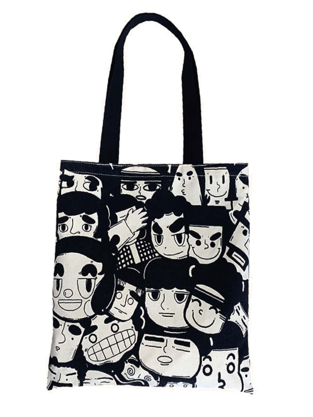 binfenxie - Cartoon Figure Graphic Shopper Bag  - Women Tote Bags