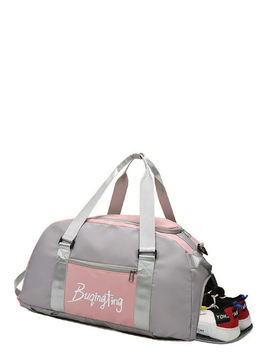 binfenxie - Letter Graphic Large Capacity Duffel Bag  - Women Tote Bags