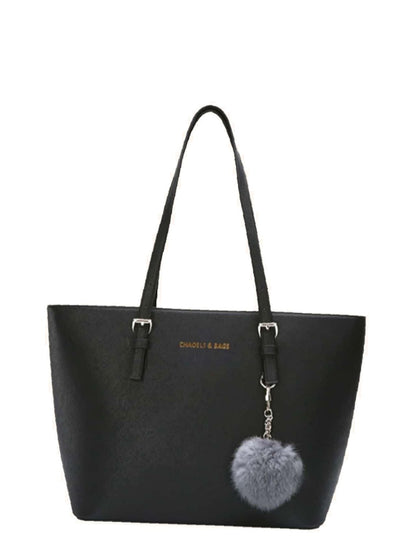 binfenxie - Pom Pom Decor Tote Bag  - Women Tote Bags