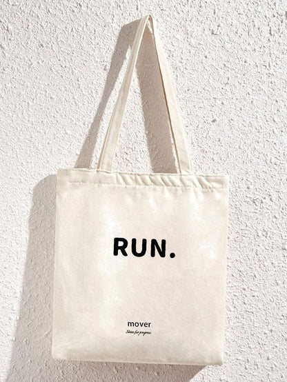 binfenxie - Slogan Graphic Shopper Bag  - Women Tote Bags