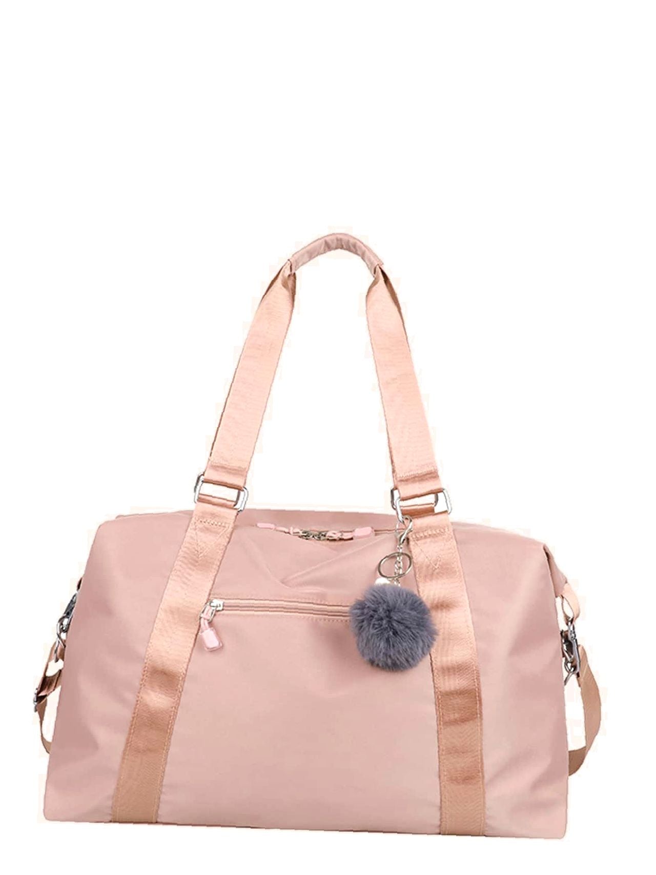 binfenxie - Pom Pom Decor Large Capacity Duffle Bag  - Women Tote Bags