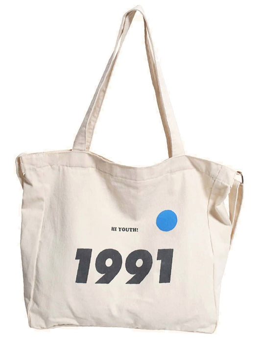 binfenxie - Number Graphic Tote Bag  - Women Tote Bags