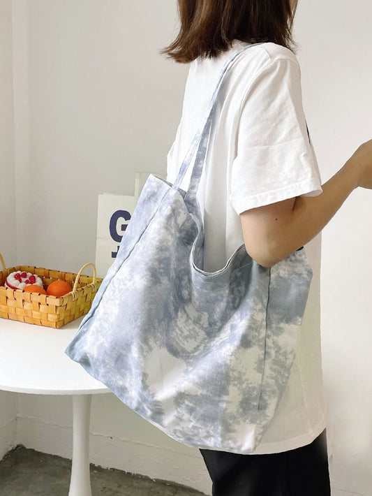 binfenxie - Tie Dye Pattern Shoulder Tote Bag  - Women Tote Bags