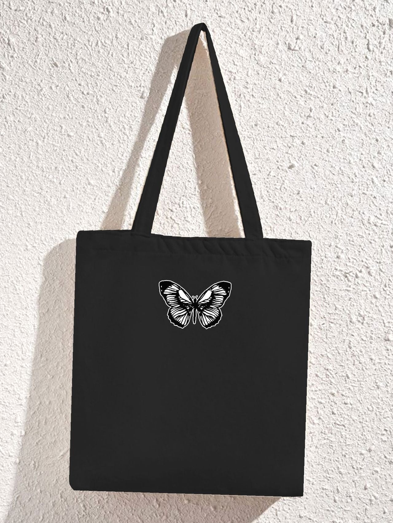 binfenxie - Butterfly Graphic Shopper Bag  - Women Tote Bags