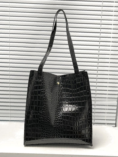 binfenxie - Crocodile Embossed Tote Bag  - Women Tote Bags