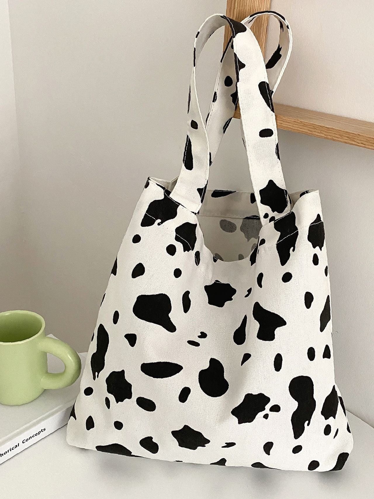 binfenxie - Cow Print Shopper Bag  - Women Tote Bags