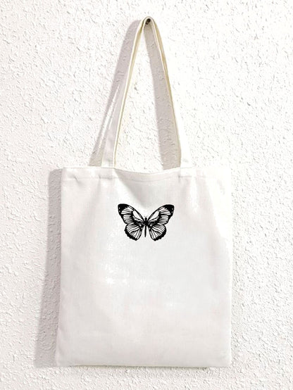 binfenxie - Butterfly Graphic Shopper Bag  - Women Tote Bags