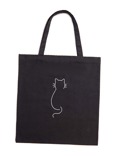 binfenxie - Cat Graphic Shopper Bag  - Women Tote Bags