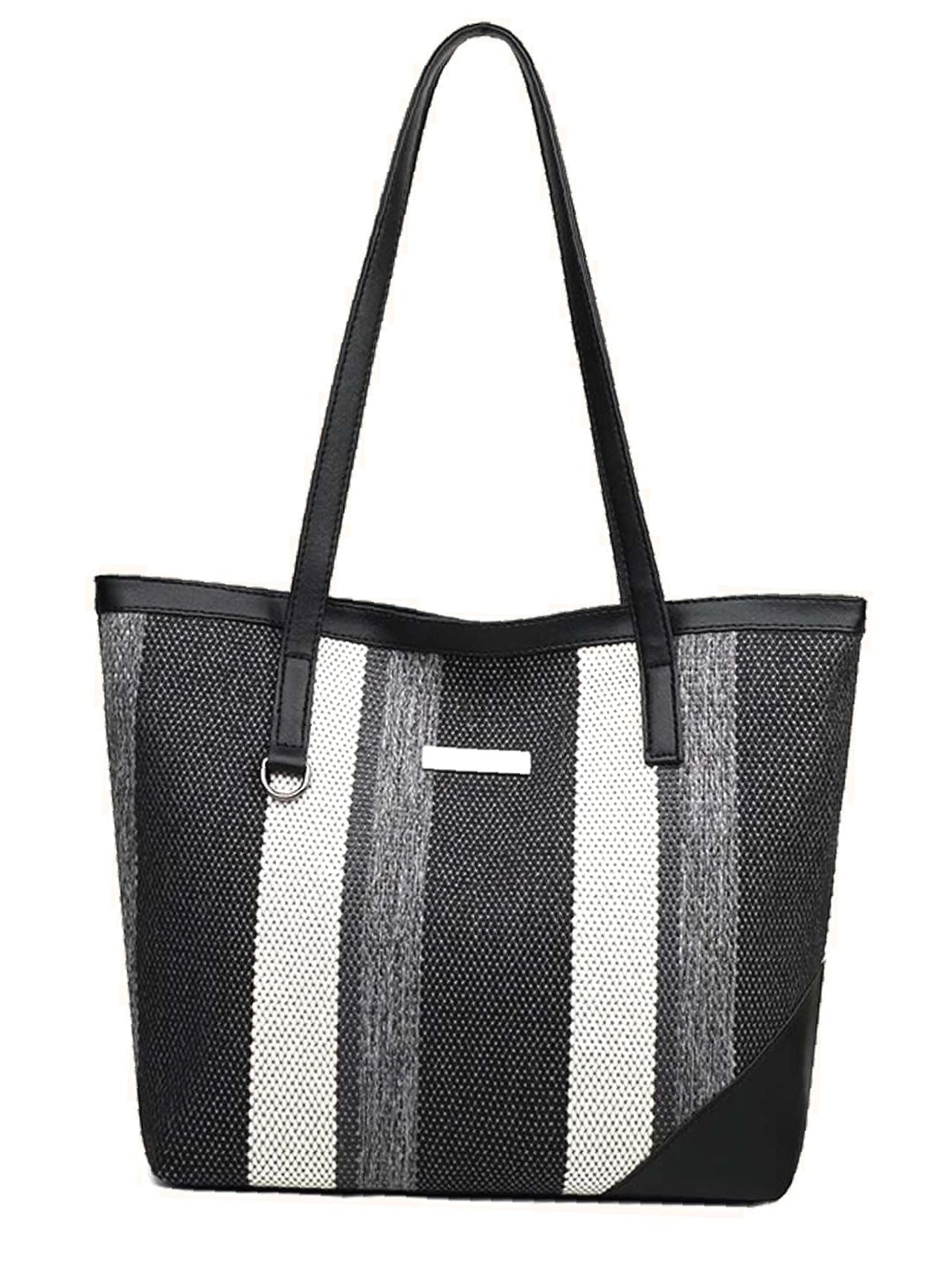 binfenxie - Color Block Large Capacity Tote Bag  - Women Tote Bags