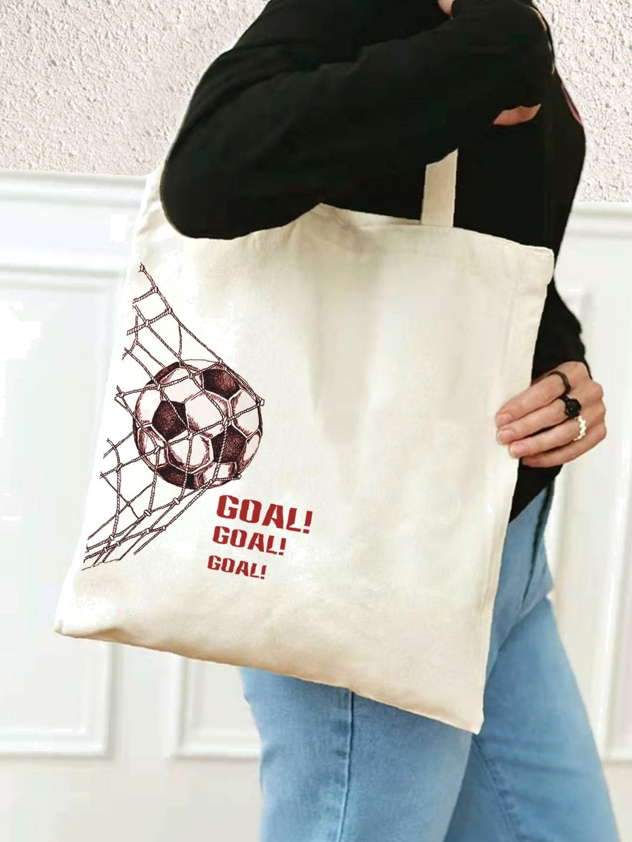 binfenxie - Football & Letter Graphic Shopper Bag  - Women Tote Bags