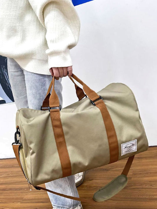 binfenxie - Letter Patched Large Capacity Duffel Bag  - Women Tote Bags