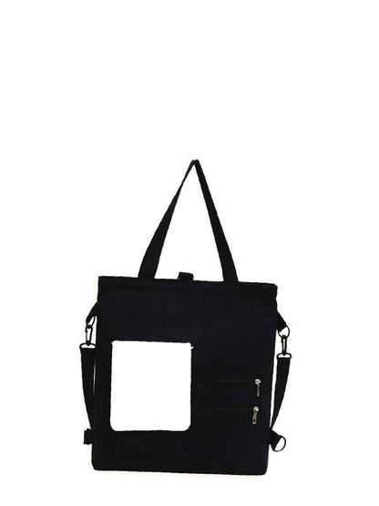 binfenxie - Two Tone Shoulder Tote Bag  - Women Tote Bags