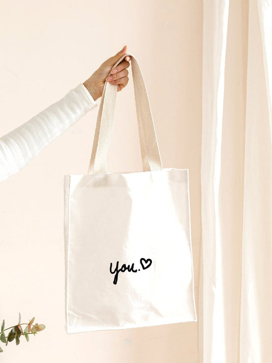 binfenxie - Letter Graphic Shopper Bag  - Women Tote Bags