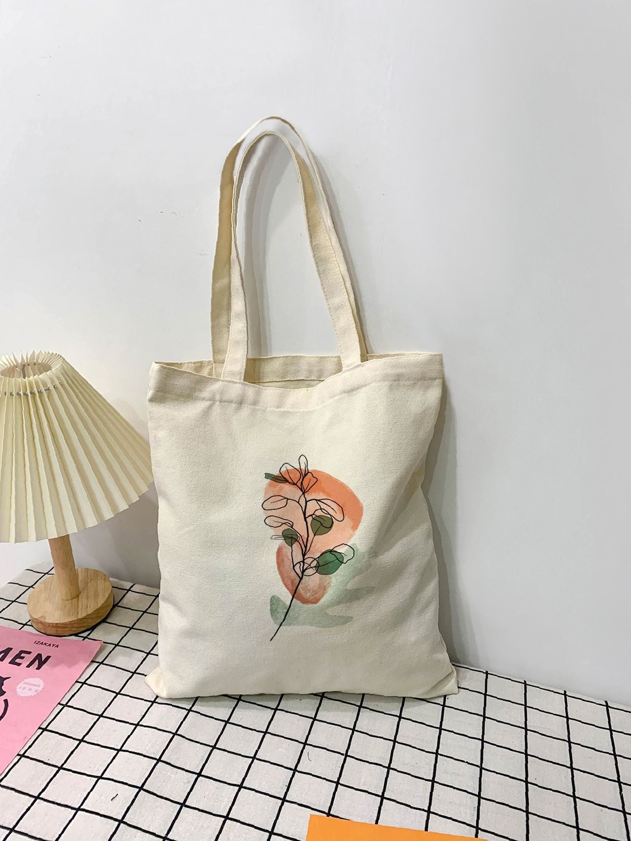 binfenxie - Floral Graphic Shopper Bag  - Women Tote Bags