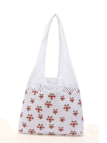 binfenxie - Floral Pattern Crochet Bag  - Women Tote Bags