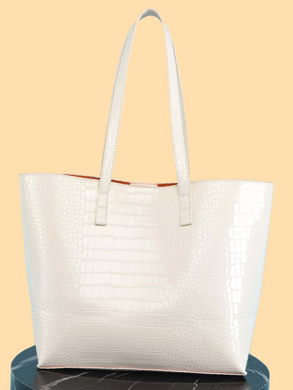 binfenxie - Croc Embossed Tote Bag  - Women Tote Bags