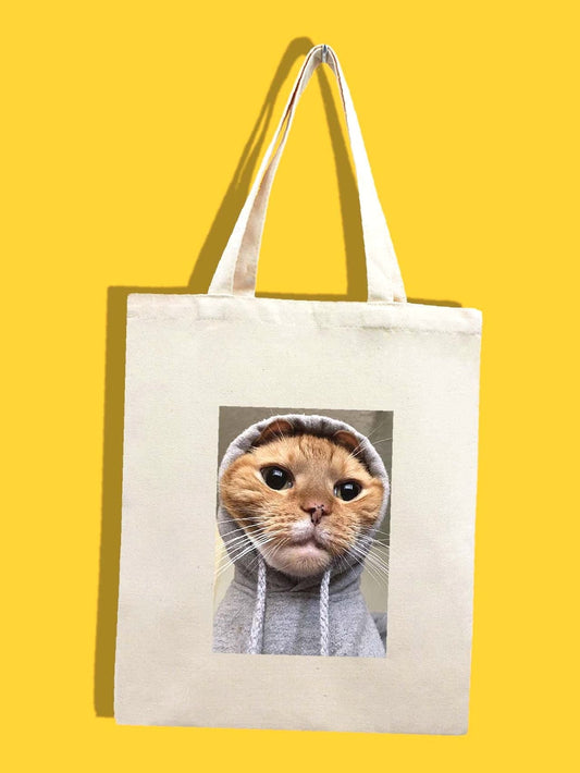 binfenxie - Cat Graphic Shopper Bag  - Women Tote Bags