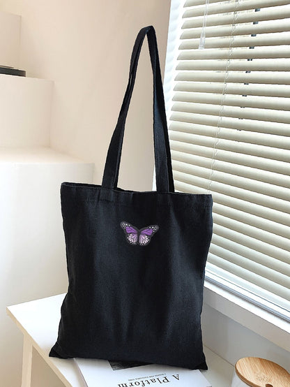 binfenxie - Butterfly Graphic Shopper Bag  - Women Tote Bags