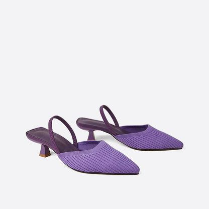 Futurecen- Women Point Toe Slingback Pumps