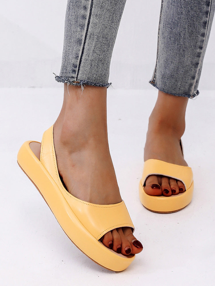 PU Leather Open-toe Sandals