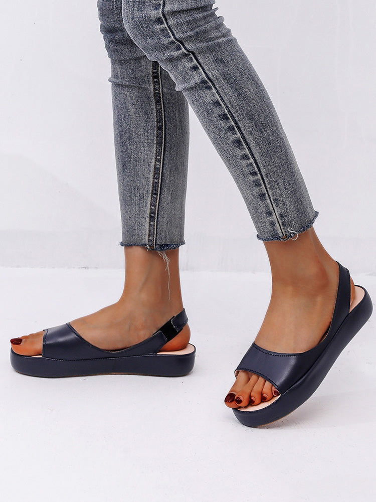 PU Leather Open-toe Sandals