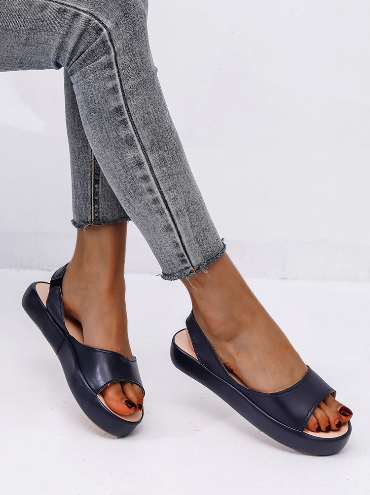 PU Leather Open-toe Sandals