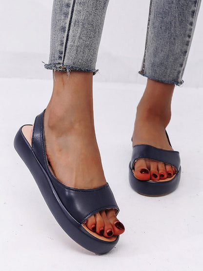 PU Leather Open-toe Sandals