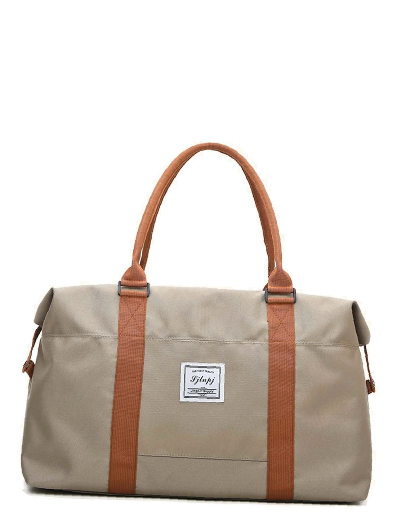 binfenxie - Two Tone Large Capacity Duffle Bag  - Women Tote Bags