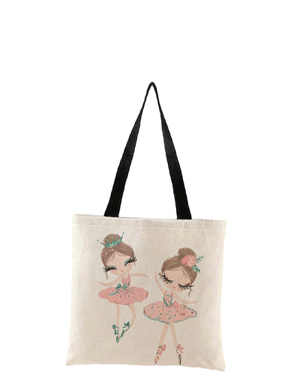 binfenxie - Figure Graphic Linen Shopper Bag  - Women Tote Bags