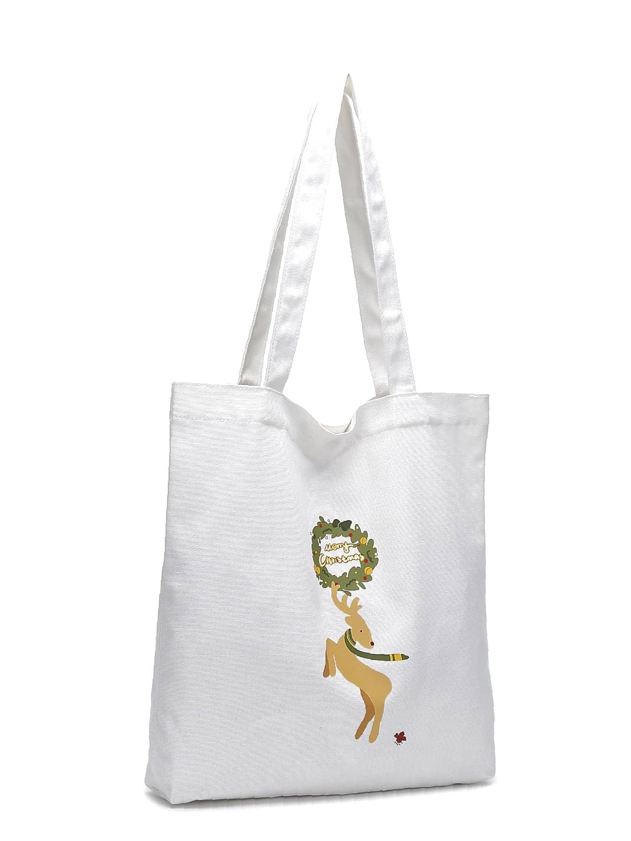 binfenxie - Animal & Letter Graphic Shopper Bag  - Women Tote Bags