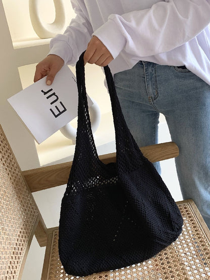 binfenxie - Minimalist Knitting Design Shopper Bag  - Women Tote Bags