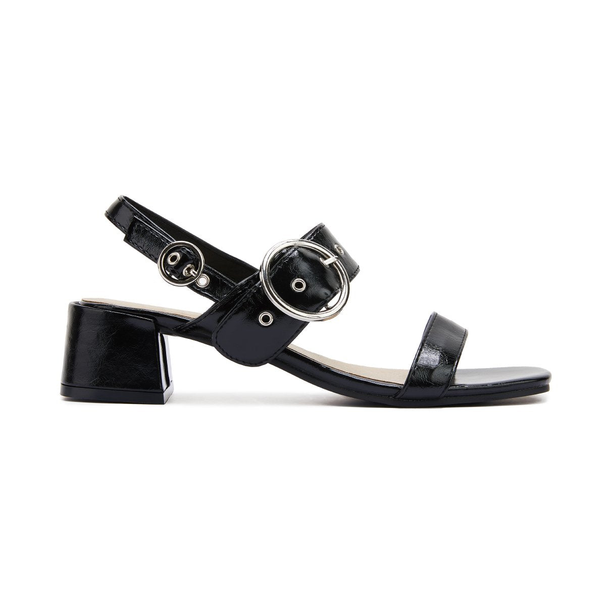 Women's Ankle Adjustable Buckle Closure Low Heel Sandals