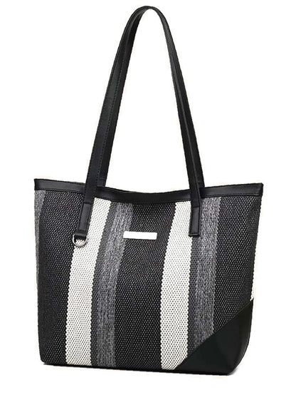 binfenxie - Color Block Large Capacity Tote Bag  - Women Tote Bags