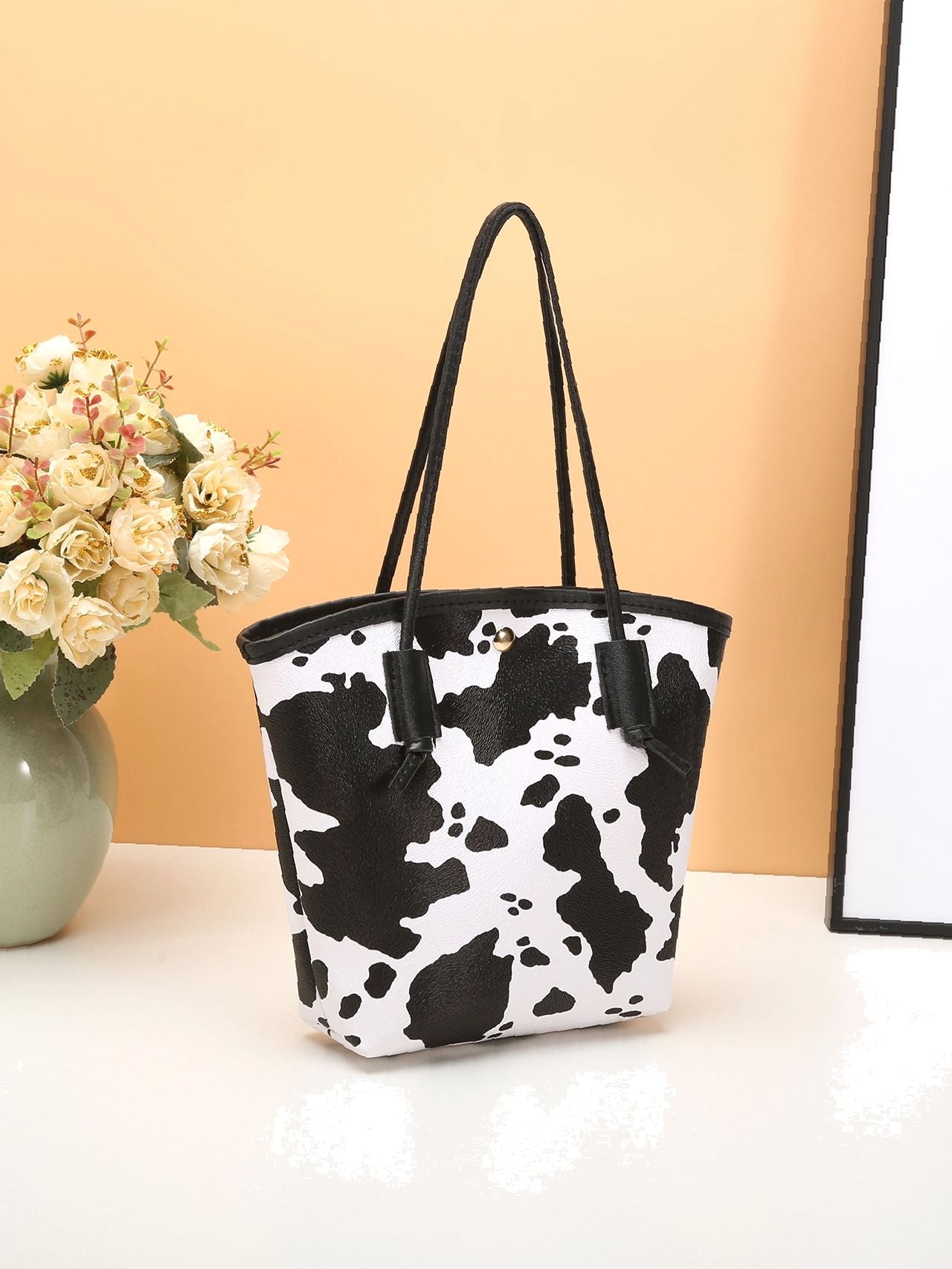 binfenxie - Geometric Graphic Bucket Bag  - Women Tote Bags