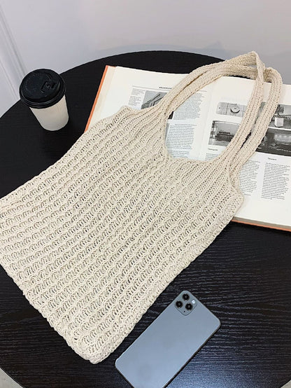 binfenxie - Large Capacity Crochet Tote Bag  - Women Tote Bags